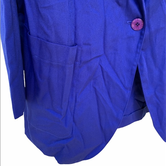 Vintage 80s Liz Baker Essentials Purple Blazer 8 - Picture 6 of 7